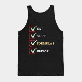 Eat Sleep Formula Repeat - Gift For Driving Car Racing Lover Tank Top